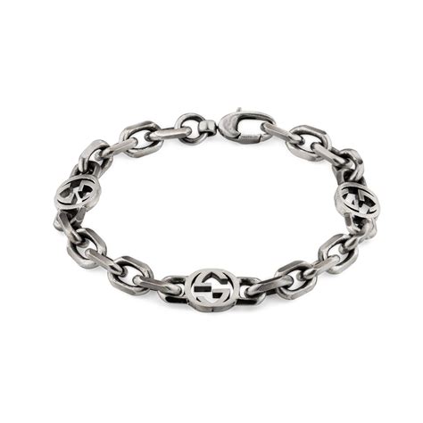 silver gucci bracelets for men|Gucci silver chain bracelet men.